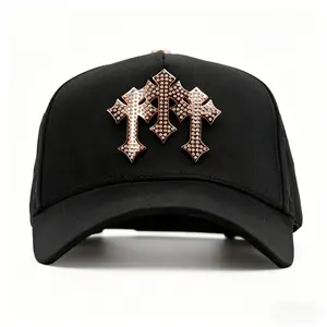 2026 Black and Gold New York cool hip-hop style luxury baseball cap, fashionable hat, adjustable and multifunctional, made of high-quality fabric