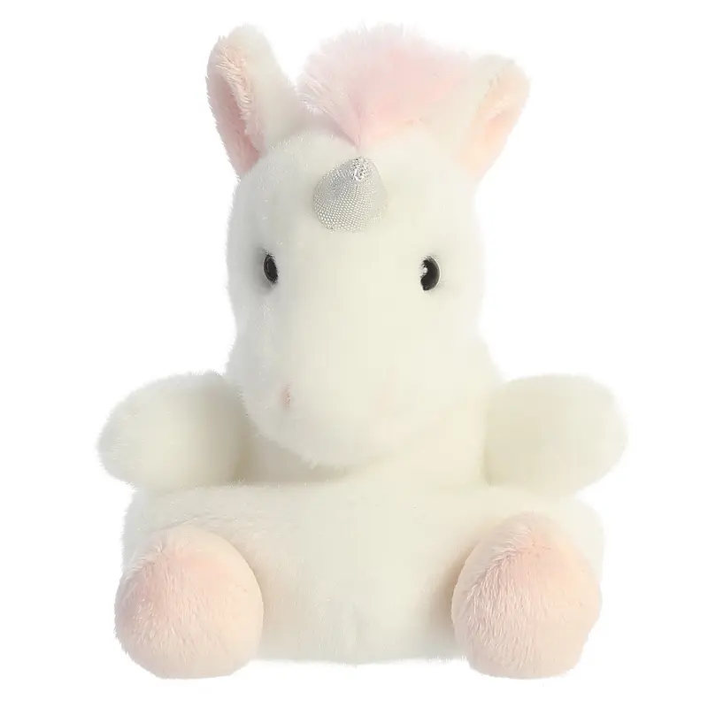 Palm Pals Adorable Sassy Unicorn White Mini Soft Plush Collectable Stuffed Animal