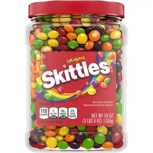 Skittles Original Fruity Candy Jar, 54 oz - (1 pack) skittle Mini Wax tiktok viral Skittles Original Fruity Candy Jar, 54 oz - (1 pack) skittle Mini Wax tiktok viral