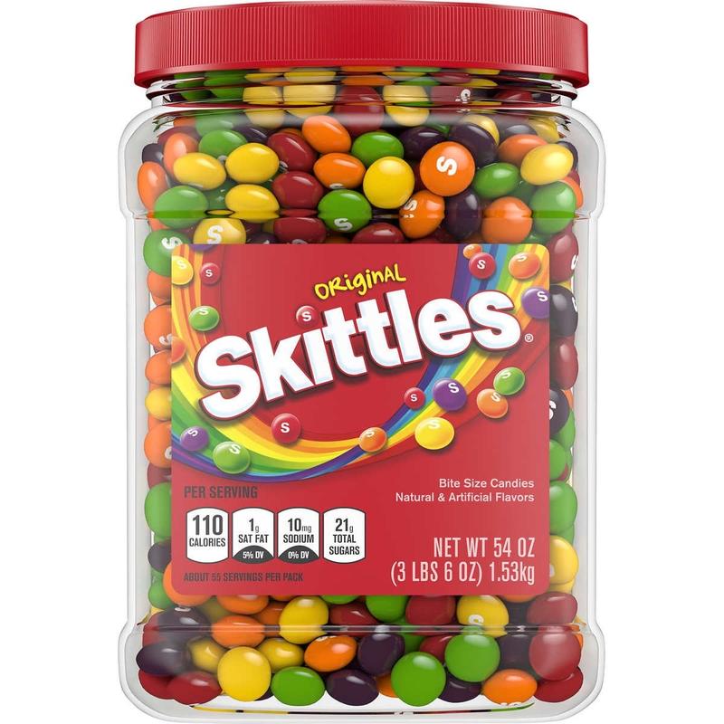 Skittles Original Fruity Candy Jar, 54 oz - (1 pack) skittle Mini Wax tiktok viral