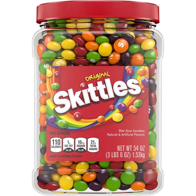 Skittles Original Fruity Candy Jar, 54 oz - (1 pack) skittle Mini Wax tiktok viral