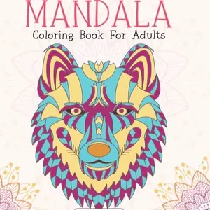 Jearon D. Tucker Adult Mandala Coloring Book for Adults Featuring Intricate Wolf Design and Vibrant Patterns