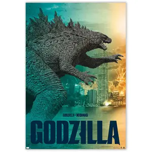 Trends International Godzilla vs. Kong - Godzilla Wall Poster, 34L x 22.4W, Unframed Version