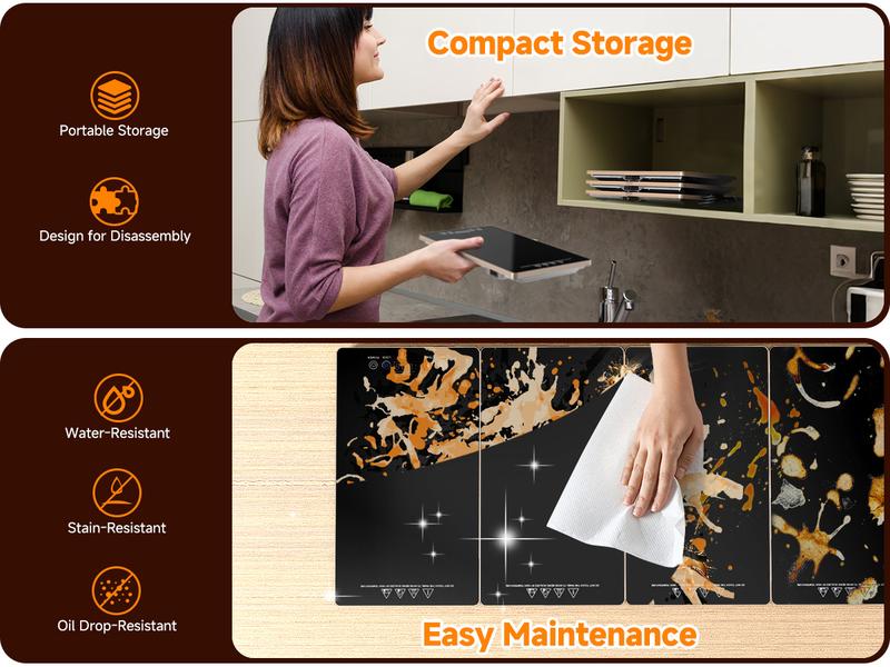 FEPPO Electric Warming Tray, 4-in-1 Food Warmers for Parties Buffet with 10 Temp Settings and Timer, 33"x15" Glass Surface Warming Mat for Food, Modular Buffet Hot Plates for Catering and Gatherings FEPPO Electric Warming Tray, 4-in-1 Food Warmers for Parties Buffet with 10 Temp Settings and Timer, 33"x15" Glass Surface Warming Mat for Food, Modular Buffet Hot Plates for Catering and Gatherings