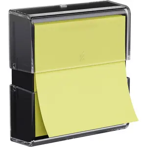 Pop-Up Note Dispenser for 3 x 3 in Pop-Up/Accordion-Style Sticky Notes, 1Pack, Clear & Black (Notes Not Included)