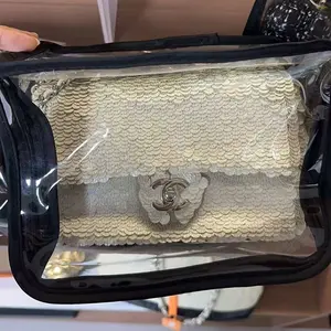 Pre-owned CHANEL FRANCE Crossbody Bags H1 Classic FlapCF Classic Mouth Cover Wrap Fish Scale Sequin ZSL0618032