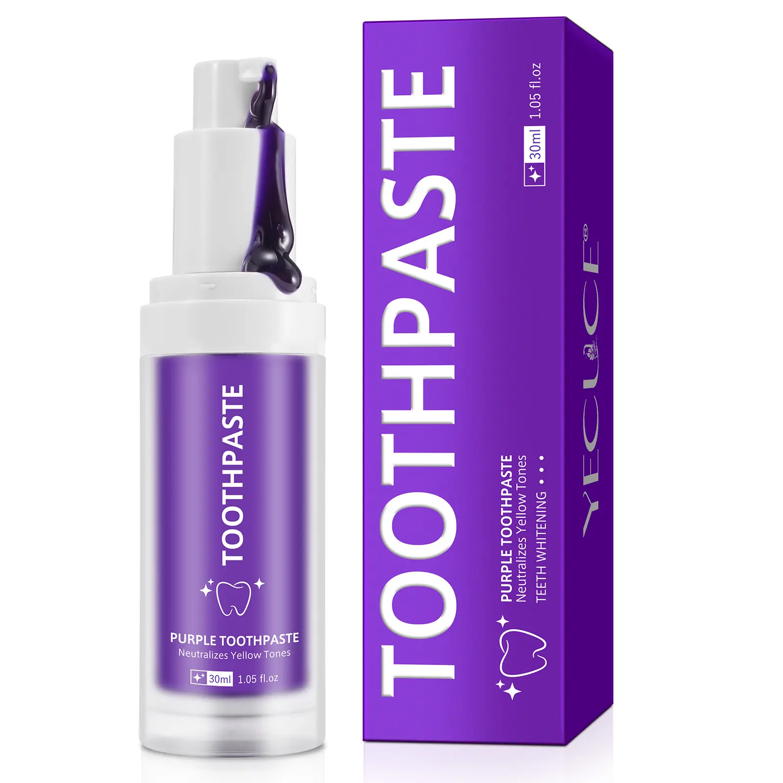Yecuce Whitening Fluoride Free Toothpaste 30ML, Nonfluoride Toothpaste, Effective Teeth Cleaning, Gentle Oral Care, Perfect for Daily Use, Enhance Your Smile