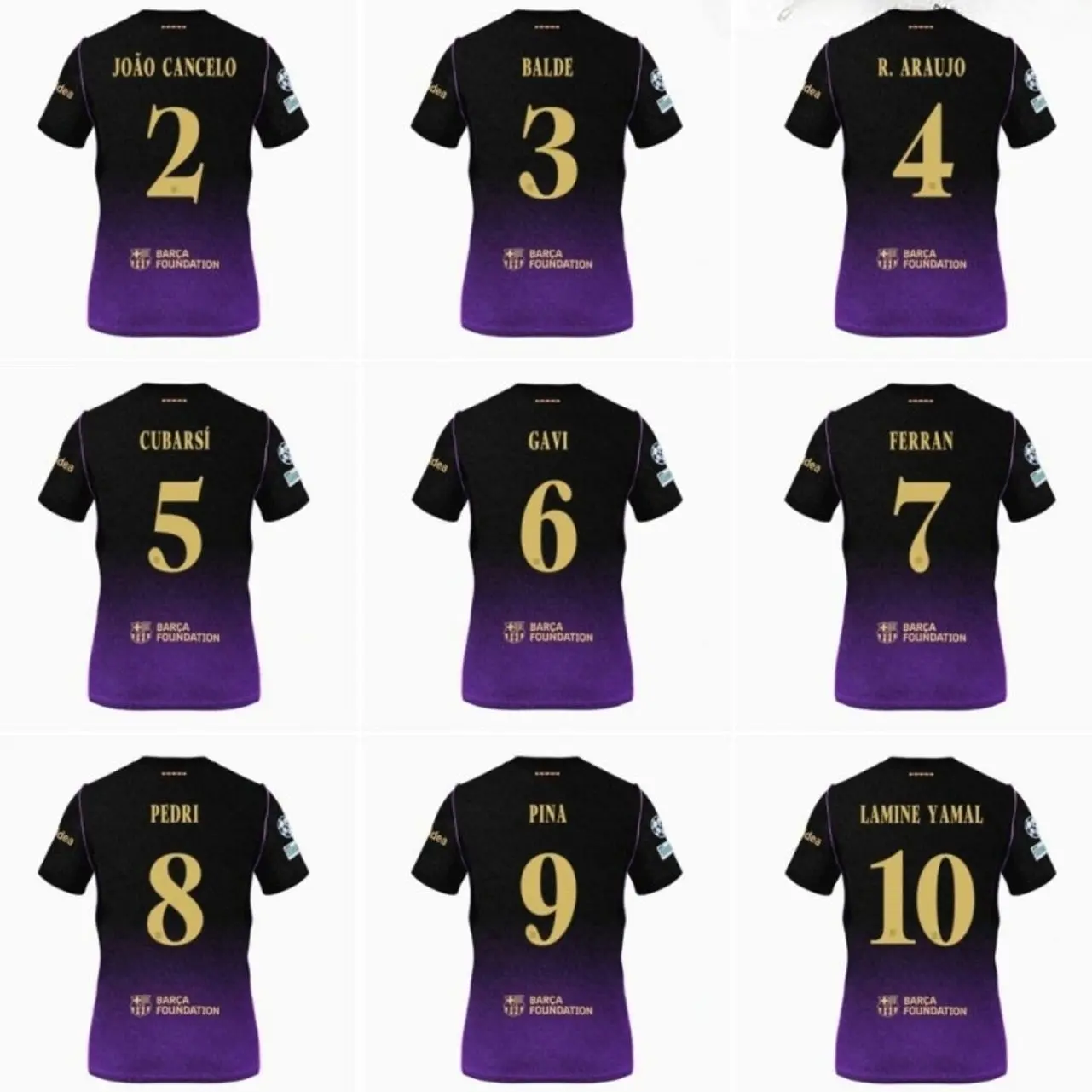 Unisex Soccer Jersey Black and Purple Striped Soccer Mamba Mentality Jersey #11 Raphinha Fan Style Football Shirt 2026/2027 1O