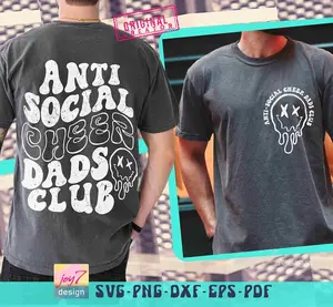 Cheer Dad Shirt Shirt Cheerleading Dad Shirt Antisocial Cheer Dads Club Funny Dad Shirt Cheerleader Sports Dad