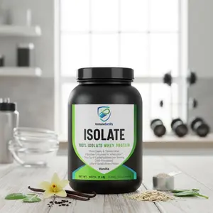 ImmunoFortify ISOLATE 100% Isolate Whey Protein Vanilla 907g Cold-Processed Ultra-Filtered for Superior Purity and Absorption with Digestive Enzymes