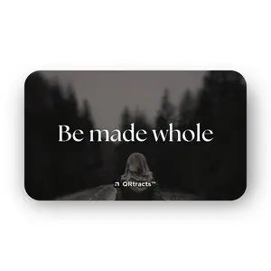 (Be Made Whole Tract) QR Code Gospel Tracts – [Pack of 50] Digital Gospel Cards for Christian Evangelism and Spreading the Gospel of the Lord God Jesus Christ – Evangelism Tool for Believers, Outreach, Ministry, Church