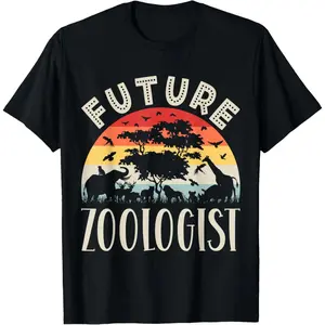 "Future Zoologist" Retro Safari Sunset T-Shirt Unisex