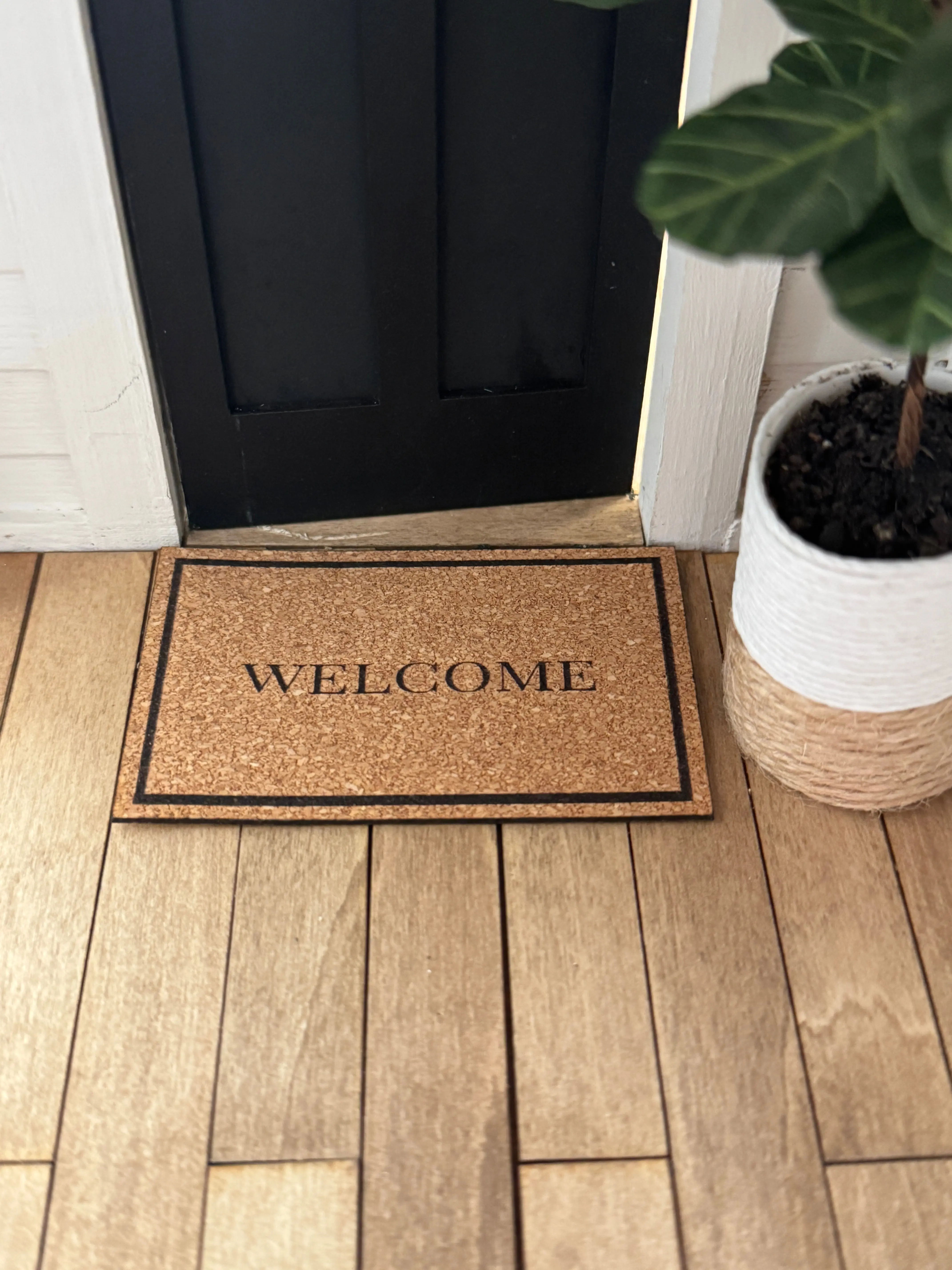 Miniature "Welcome" Front Door Mat