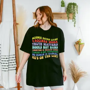 Science Saves Lives Vaccines Work Truth Matters Vintage T-Shirt, Progressive Statement Shirt, Science Saves Lives Tee, Vaccines Work Shirt