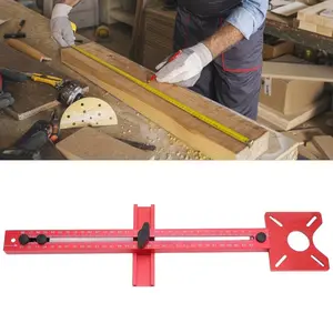 Woodworking Milling Tool, Multi-Function Three-In-One Fixture, Precision Circular Cutting and Milling, Adjustable Slot Bracket, Base, Clear Acrylic Rail