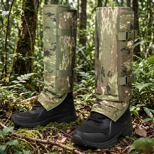 Outdoor fishing and snake bite protection leg warmers, jungle hiking leg warmers, black camouflage leg warmers