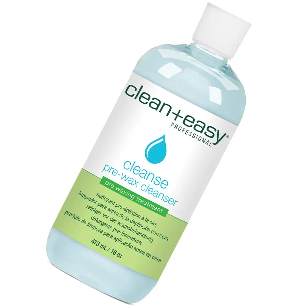 Clean & Easy Professional 16 fl oz Water-Based Pre-Wax Cleanser - Body Care Pre-Treatment for Waxing, Removes Oil, Dirt, Makeup for Smoother, Flawless Hair Removal