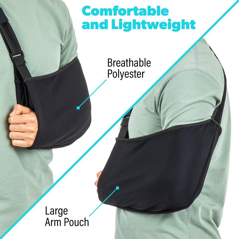 GoSports Arm Sling for Shoulder Injury, Elbow Injury, and Torn Rotator Cuff - Adjustable Shoulder Sling for Men & Women - Left & Right Arm Sling