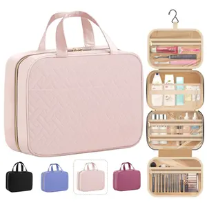 Travel Toiletry Bag - Hanging Toiletry Bag for Women & Men, Makeup Bag/Big Comparment, Waterproof for Travel Accessories, Travel Essentials, Medium, Avocado Green