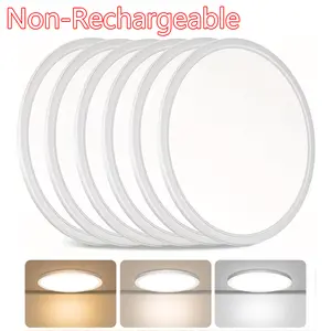 JNOEC Hardwired Only Modern Ultra-Slim LED Flush Mount Ceiling Light Fixture Non-Rechargeable 24W 8.7in 3200LM Adjustable Temp 2700K-6500K 2/4/6 Multiple Packs for Living Room Decor Bedroom, Lamp