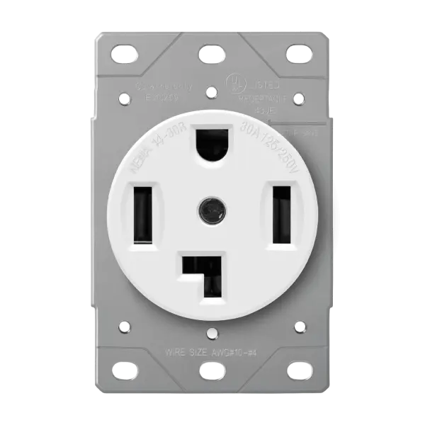 Enerlites Industrial Grade Flush Mount Receptacle NEMA 14-30R