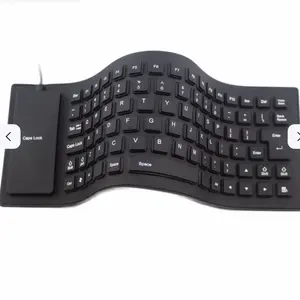 Waterproof Silicone Keyboard Foldable Flexible USB Dustproof DirtProof Full Size