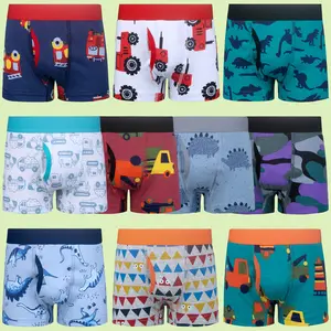 10-Pack Boys’ Colorful Printed Boxer Briefs – Soft Breathable Toddler Underwear, Comfortable Kids Underpants for Ages 3T–9Y