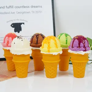 PU simulation cream ice cream cone model creative simulation food toy fake egg cone kneading toy