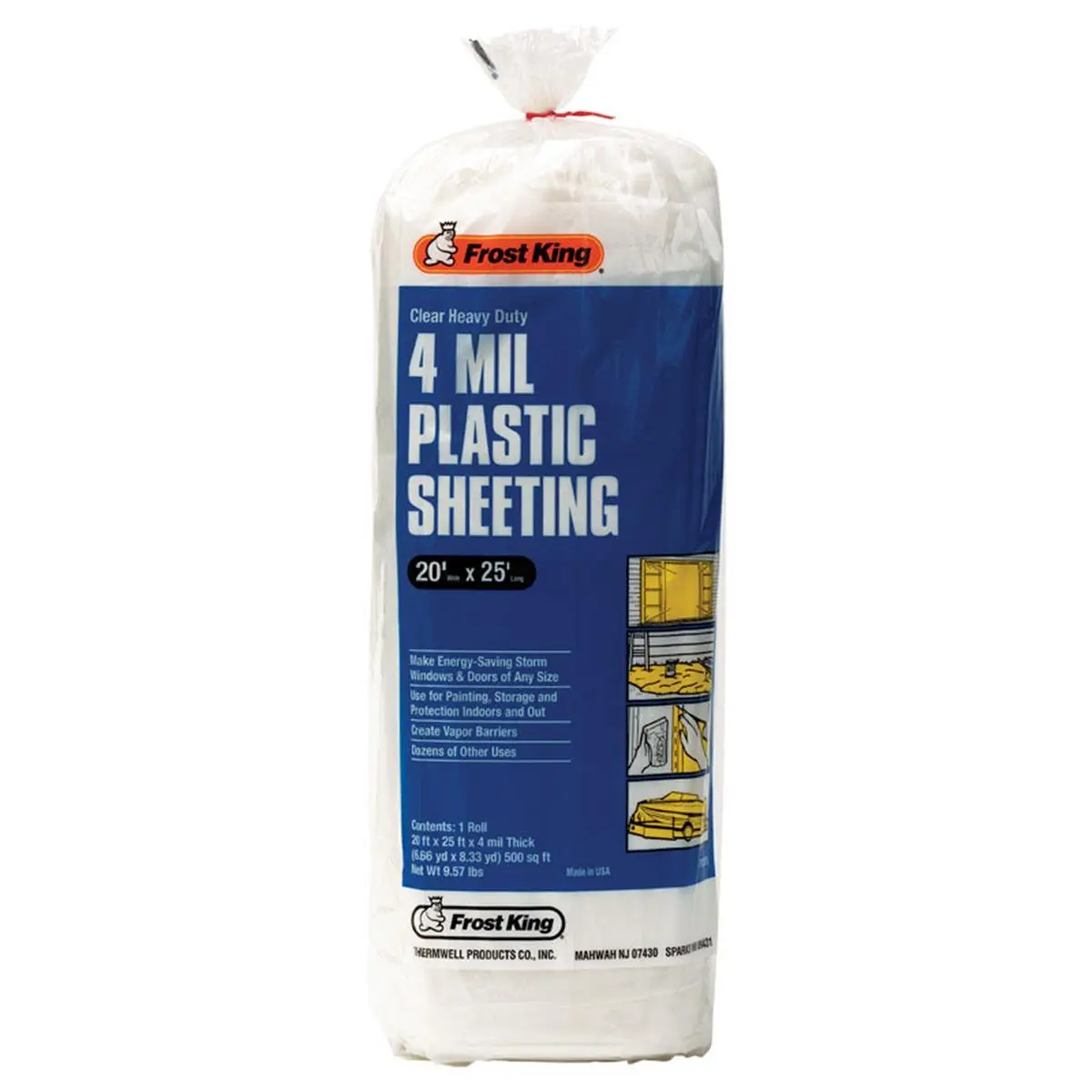 Frost King  Clear Plastic Sheeting Roll for Doors & Windows, 25 ft. x 4 mil
