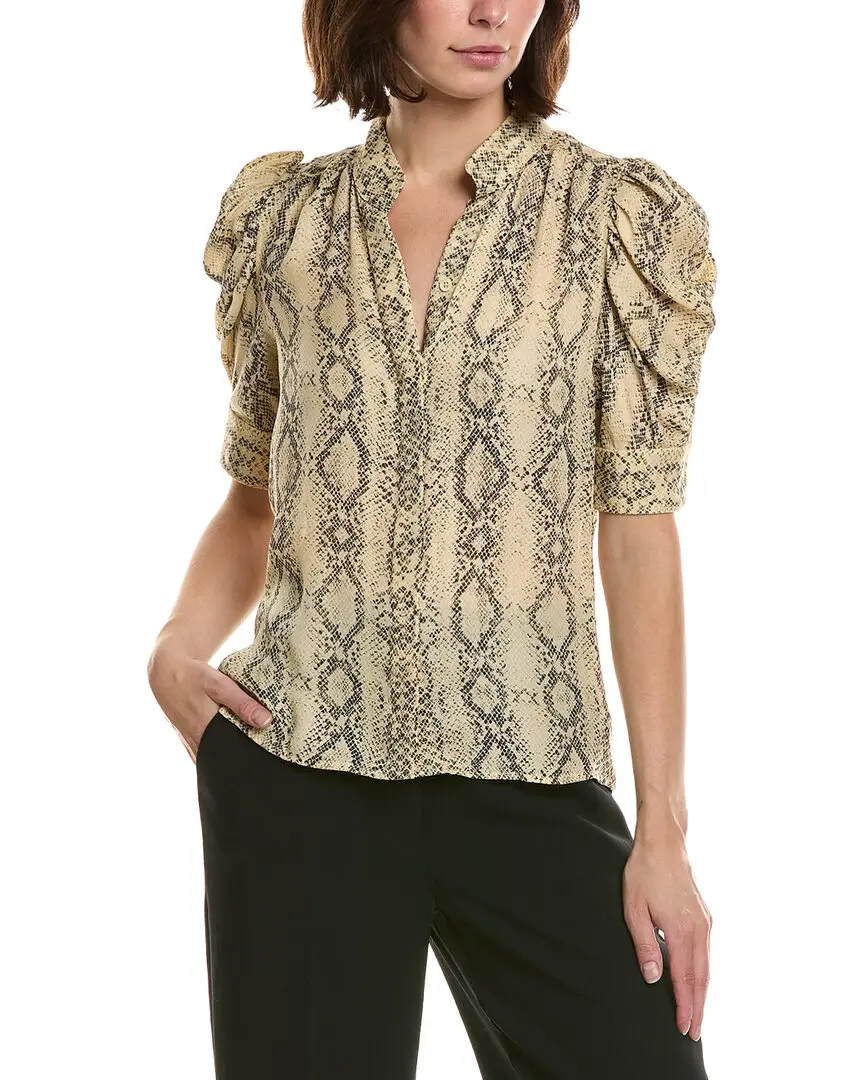 FRAME The Snake Gillian Silk Top