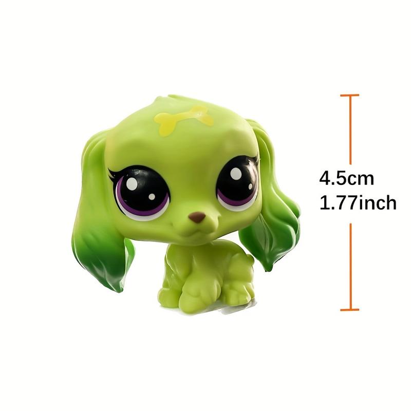 3-Pack LPS DOGS Random Mix 1.97inch Cartoon Animal Figurines, Colorful Plastic Collectible Toys, Cat Dog Rabbit Handicrafts, Novelty Figures for Display