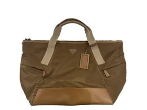Pre-owned PRADA Nylon Travel Bags Tote Brown P26021030