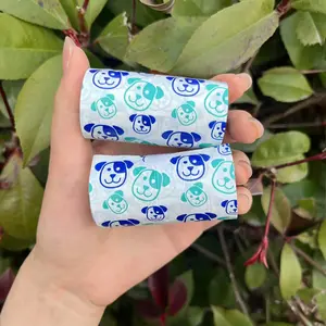 Thickened Dog Poop Bags with Scent, 4 Rolls of 80pcs, Lemon Scented, Various Colors, Convenient Pet Waste Pick-Up Bags