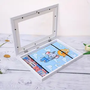 Cartoon Elephant Pattern Magnetic Photo Frame, Foldable Art Display Frame, Wall Decor for Home & Office, Gift for Friends