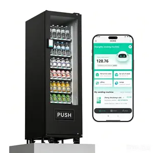 PACAU Commercial Vending Machine, Vending Machine Snacks and Drinks Combo with Credit Card & NFC Cashless Payment, Snack Drink Vending Machine for Offices Malls Schools, Wide Variety Easy Operation