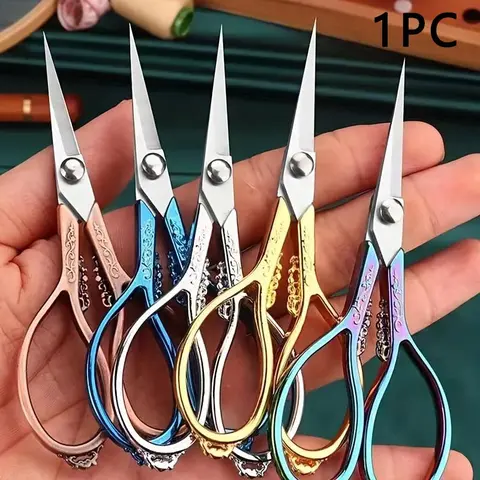 Stainless Steel Precision Curved Scissors, Multipurpose Professional Scissors for Cutting Fabric, Paper and Crafts, Home and Office DIY Sewing Supplies, Paper Cutters, High Precision Cutter