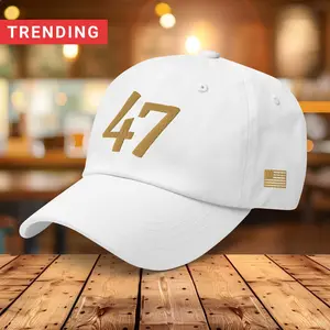 The 47 Classic Cap - White, Black, Red, Green, Adjustable Fit, Classic Design, Number "47" in Gold, Limited Edition, Premium Strapback Hat for Comfort and Style