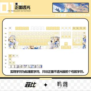 122 Keys Anime Wuthering Waves Phoebe Computer Keycap Gaming Keyboard Keycaps Game Mechanical Keyboard Keycap Suitable Various