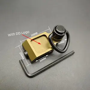 1.25 Inch QD Sling Swivel Suspenders Button Mount 20mm 360° Rotate Buckle Base Shoulder Strap Accessories Aluminum Alloy Material Mountaineering Buckle, Harness Buckle