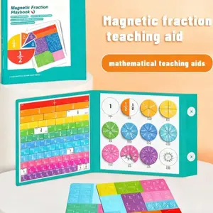 Magnetic Fraction Demonstration Book for Kids,166 Pcs Magnetic Fraction Tiles, Magnetic Fraction Disc Set, Educational Puzzle Math Fraction Manipulatives for Elementary School Classroom Must Have learning gift for Holidays Birthdays Christmas NewYear Gift