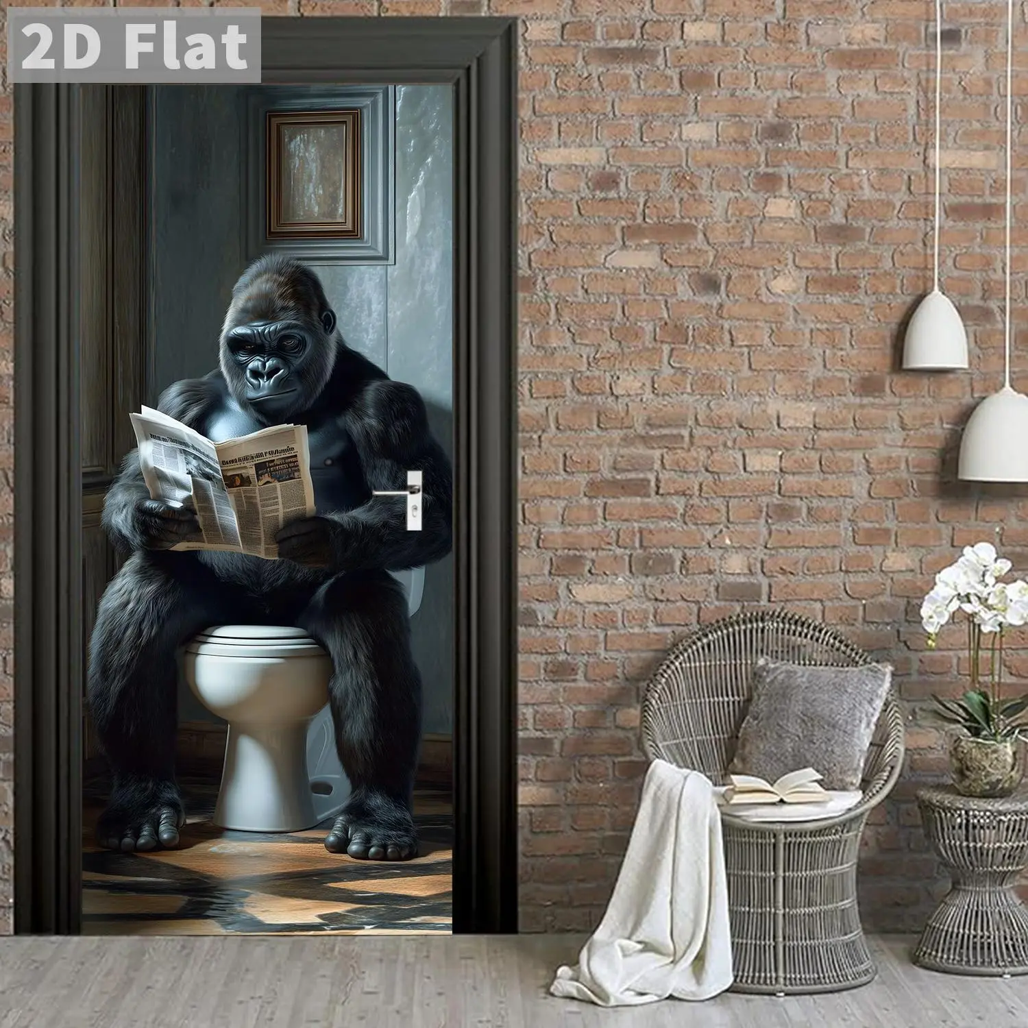 Multisize Self-Adhesive Door Stickers, Removable PVC Wall Decor for Home Decoration, Versatile Wall Stickers for Every Room, Decorative Sticker