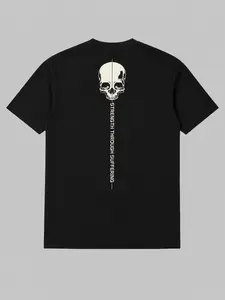 Strength Through Suffering Skull Tactical T-Shirt for Men, Minimalist Military Mindset Graphic Tee, Stoic Warrior Streetwear, Operator Style Apparel, Veteran Gift Idea, Dark Motivational Gym Shirt