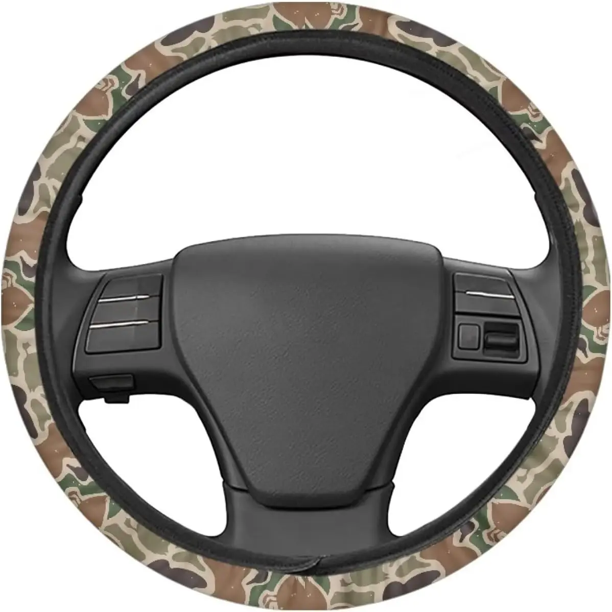 Duck Camo Steering Wheel Cover Fit 14.5-15 Inch Auto Steering Wheel Covers Protector Absorbing Sweat Car Interior Protection Accessories Elastic for Cars, Auto, SUVs
