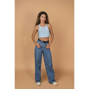 IYKYK: Aspire Ribbed Tank Top - Baby Blue