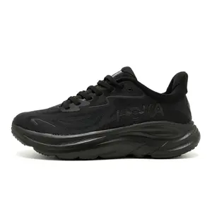 Wide Fit Full Black Low Cut Mesh Joggers Ultra Thick Wave Foam Sole Retro Daily Gym Walking Sneakers Unisex