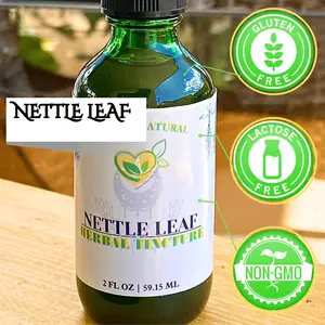 Nettle Stinging Tincture Maximum Strength 2 oz Organic Herbal Extract Liquid Drops | Adult Dietary Supplement | Gluten-Free