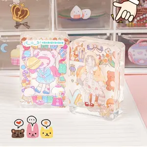 Transparent Magnetic Acrylic Go Card Bricks Thickened Mini Card Bricks DIY Handbook Accessories Collectible Display Box Trading Card Toploaders Suitable for Idol Small Cards, Playing Cards, Souvenir Cards, Etc. Card Hobby Box Size：4x6cm/1.57x2.36inch