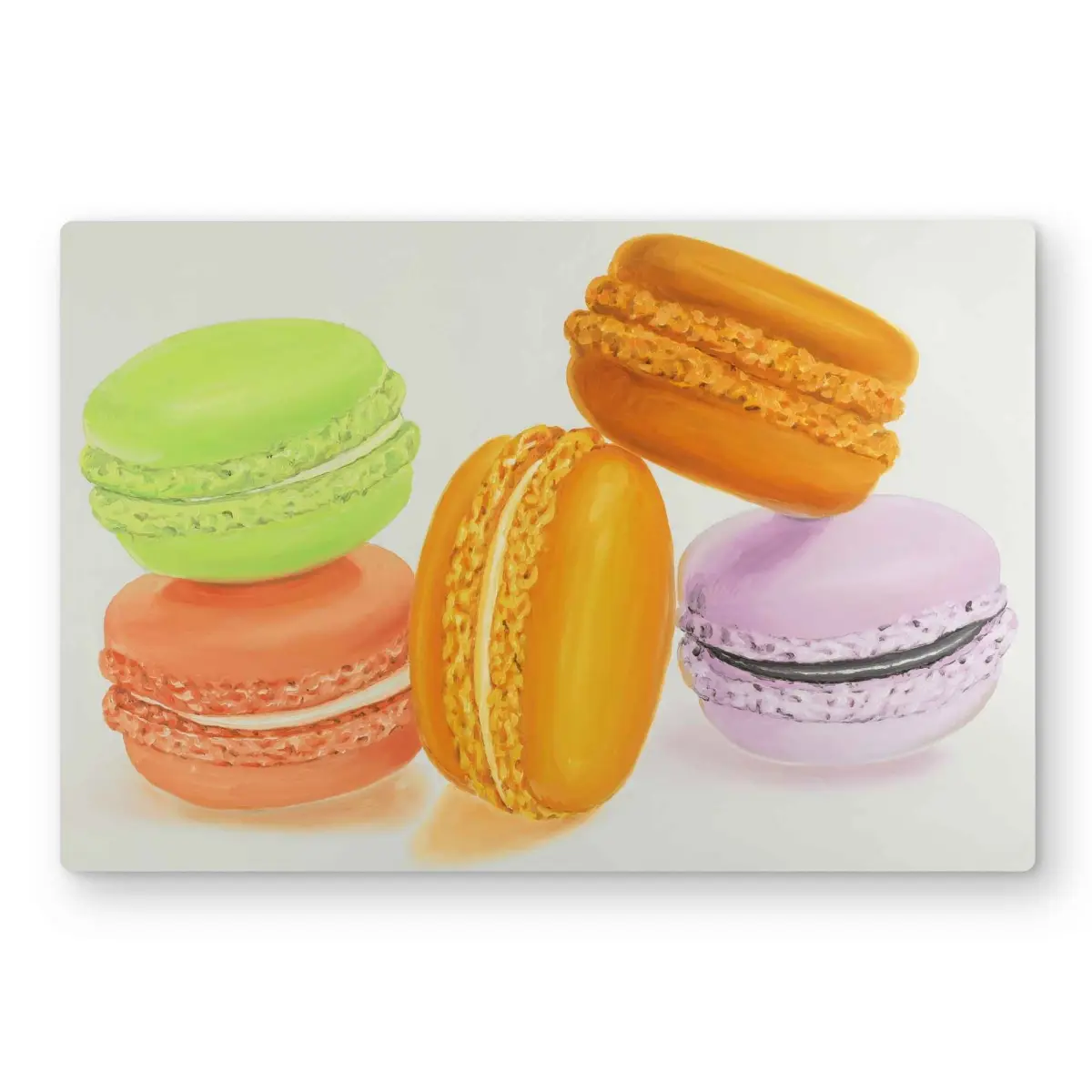 Begin Home Decor C1MP2436EISUJH 24 x 36 in. Small Bites of Macaroons Wall Art - Hyperrealist Kitchen Metal Print