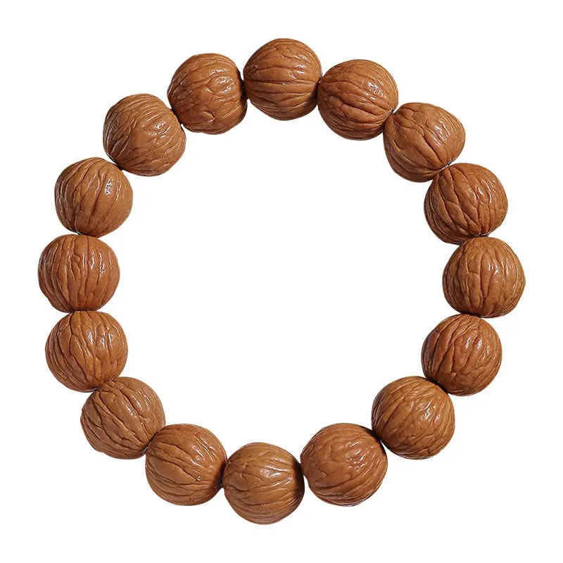 Unisex Natural Unmodified Monkey Head Peach Core Bracelet - Natural Material, Round Beads, Single Circle Buddhist Beads, Hand Disc Play, Adjustable Laoshan Sandalwood Accent, Couples Set bracelet for men and women bracelet men frownies