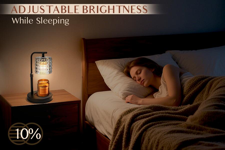 2 Packs Candle Warmer Lamp, with 4 Bulbs,Height Adjustable with Timer, Dimmable,Unique Glass of the Electric Candle Lamp for Home & Bedroom Decor,Valentine's Day Gift